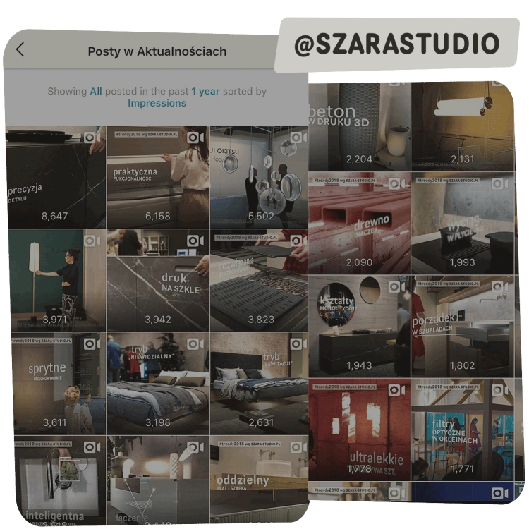 2018: 6 najpopularniejszych postów na @szarastudio na Instagramie