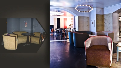 Projekt niskobudżetowej tymczasowej restauracji &ndash; efektowna renowacja starych mebli: zestawienie przed i po.